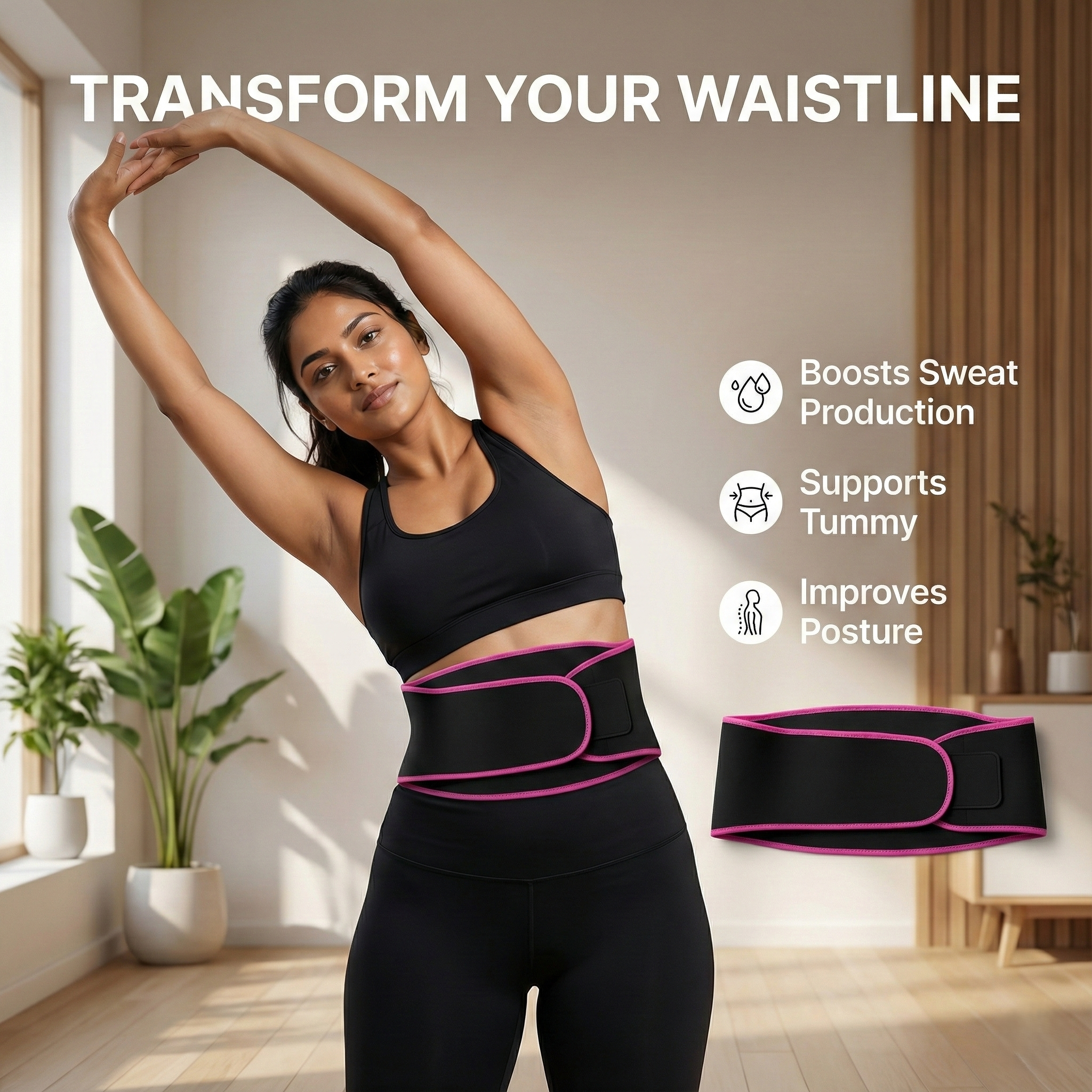 Adjustable Waist Trimmer Belt – 50% OFF | Limited Stock Fast Selling! 🔥
