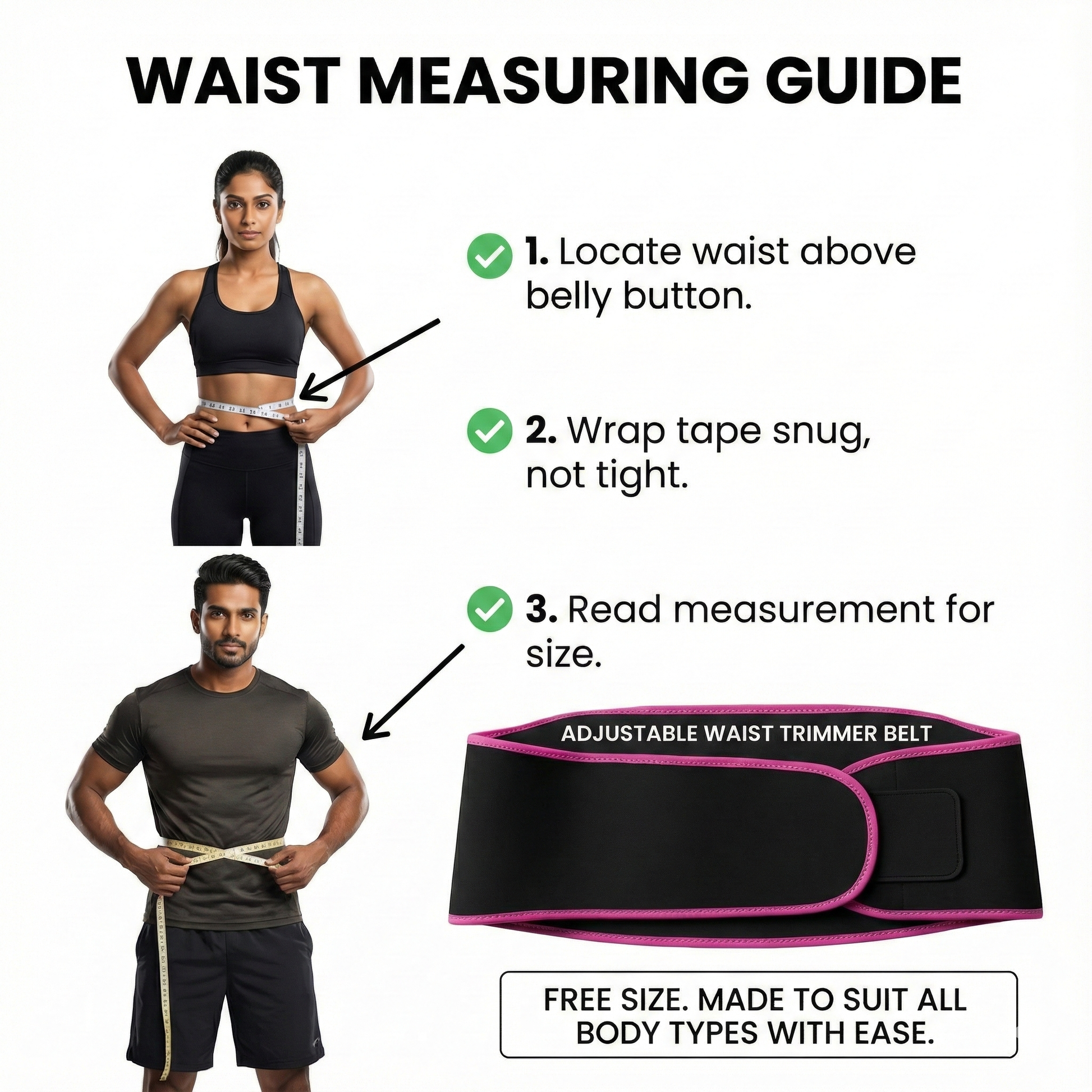 Adjustable Waist Trimmer Belt – 50% OFF | Limited Stock Fast Selling! 🔥